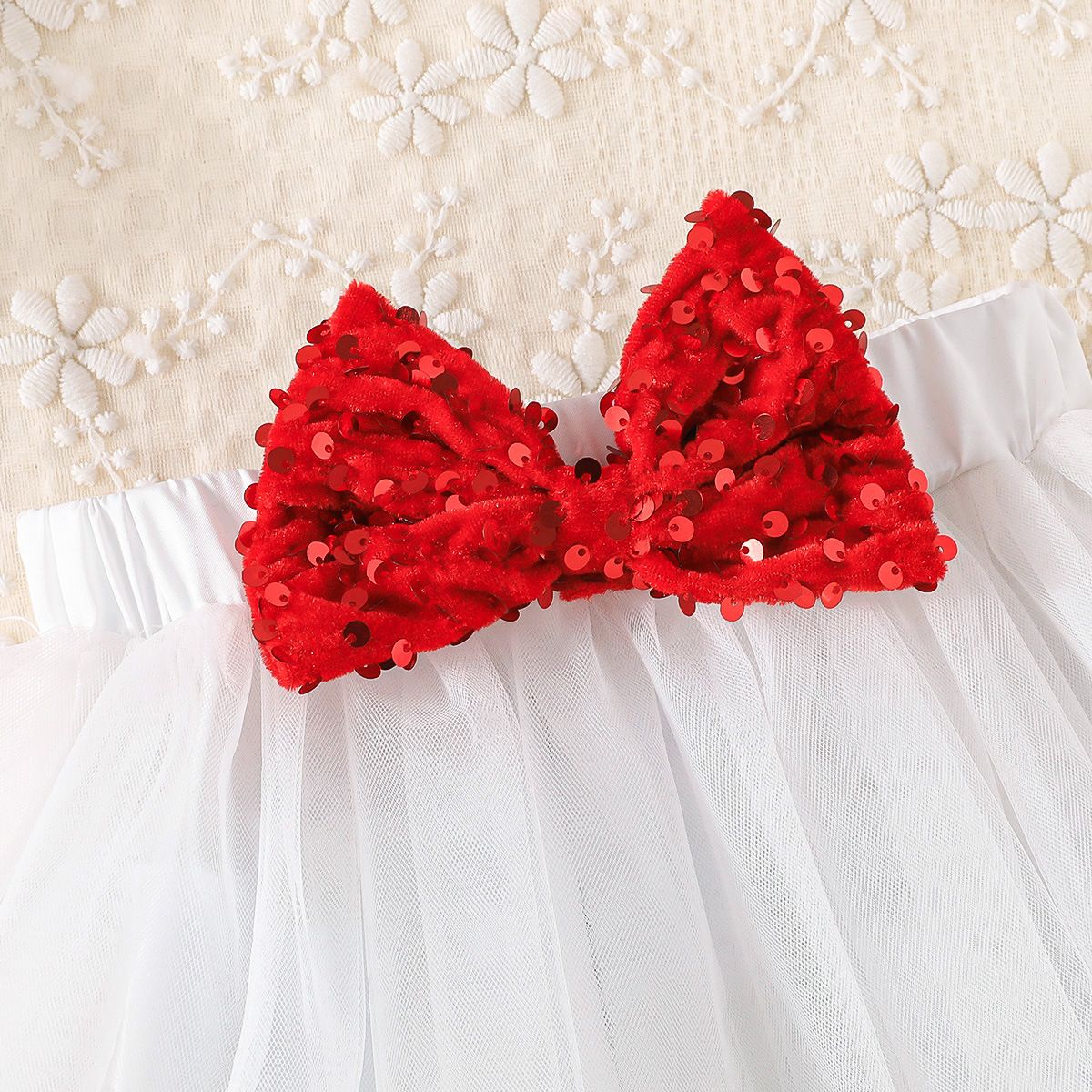 2 PCs Girls Kids Clothing 2-7Y Fashion New Style Sequin Camisole Tulle Half Skirt Bow Dance Party Outfit