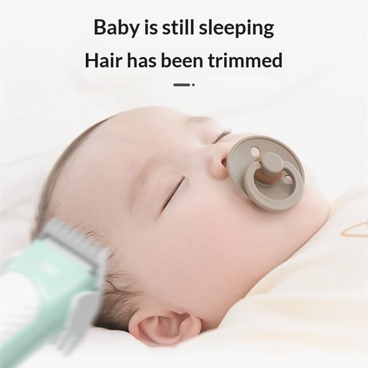 Safe Baby Hair Clipper USB Rechargeable Silent Waterproof Hair Trimmer for Infant Kids Electric Hair Cutting Machine