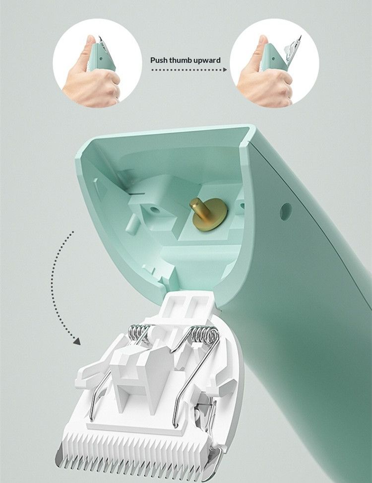 Safe Baby Hair Clipper USB Rechargeable Silent Waterproof Hair Trimmer for Infant Kids Electric Hair Cutting Machine