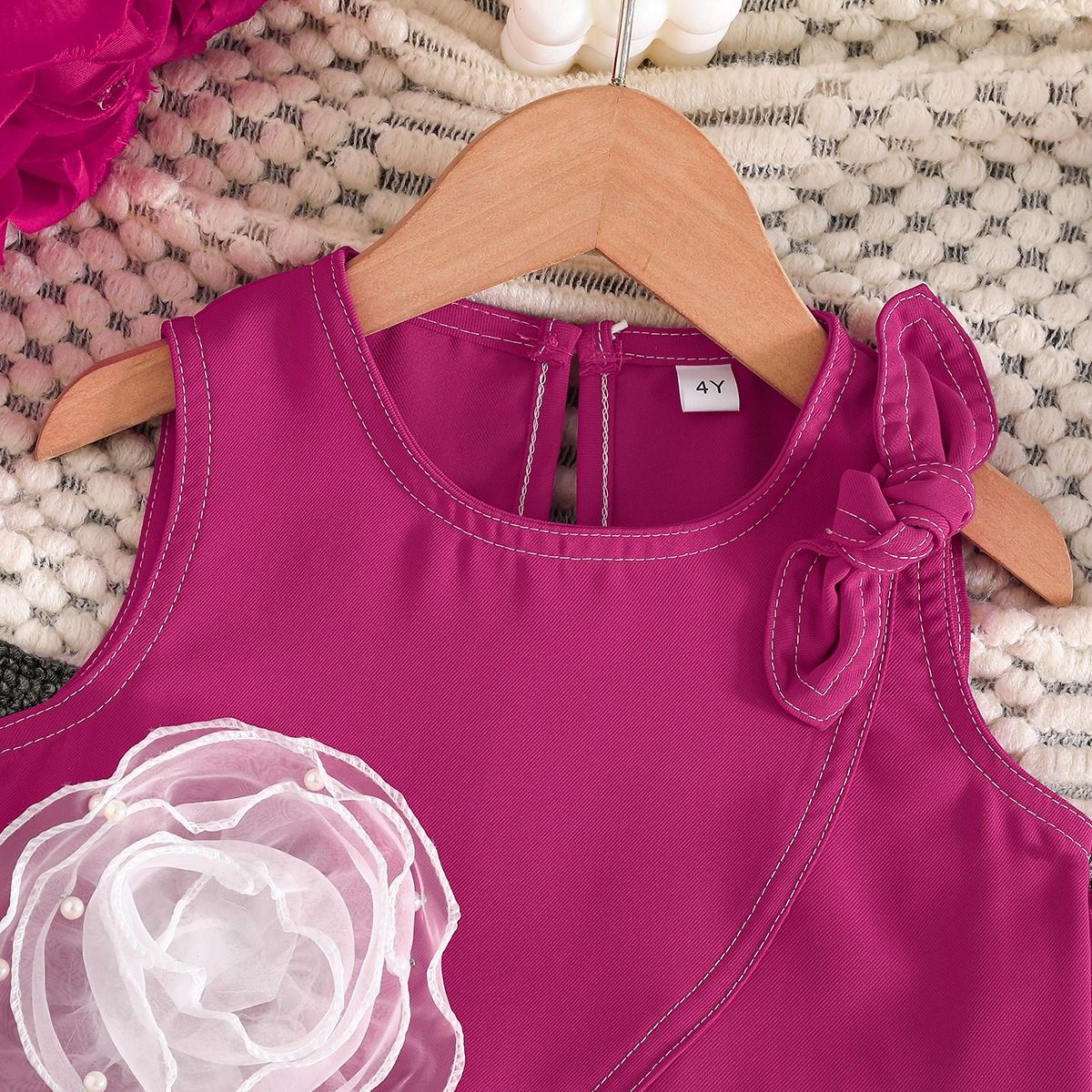 Sleeveless Floral Crop Top & Casual Wide Leg Pants Breathable Cool Outfit 2PCS Set for Girls 2-7Y Fashion Girl Clothes Kid  Clothing Sets