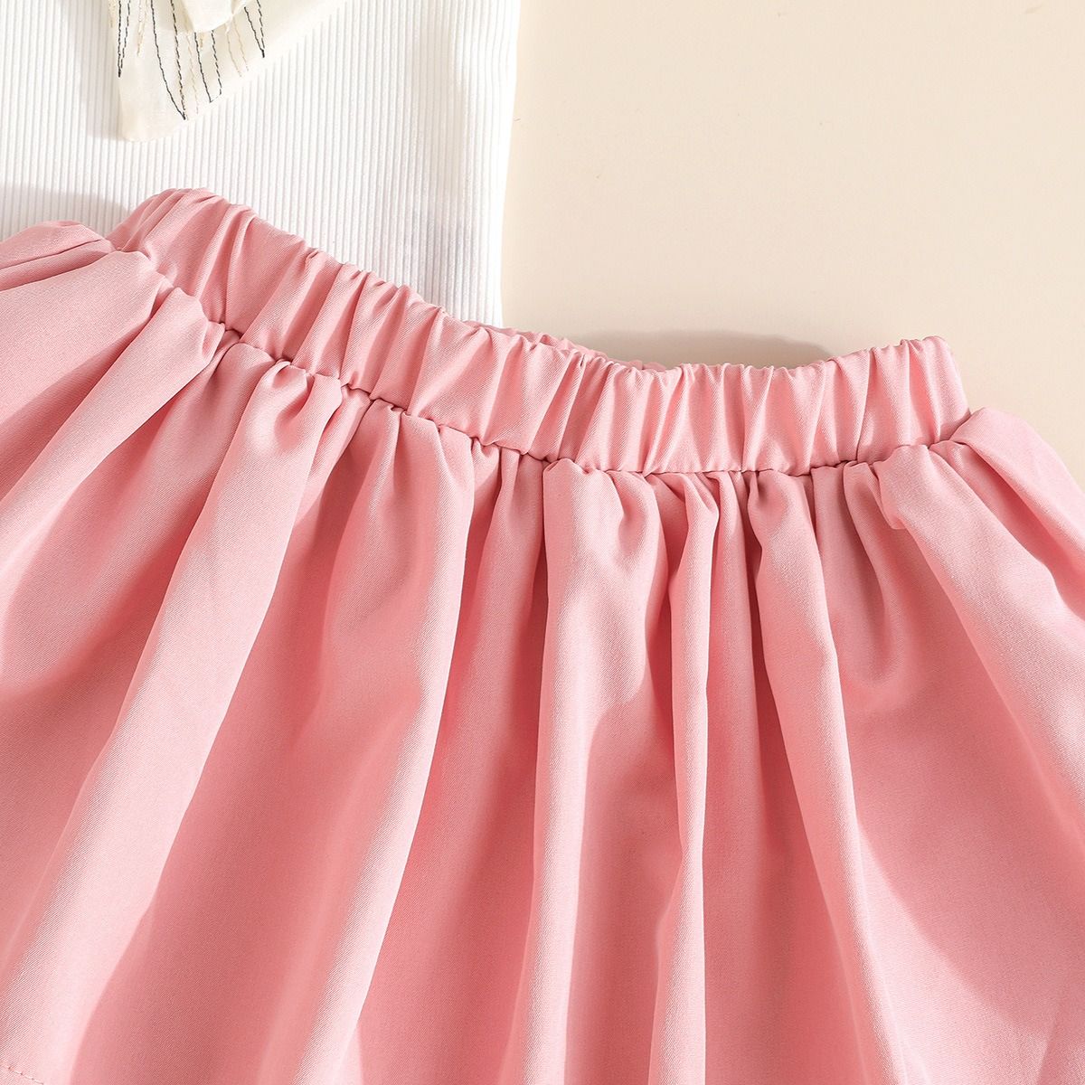 Girl Clothes Kid Sleeveless Bow Top & Layered Cake Skirt Set 2PCS Outfit 2-7 Years Fashion Casual Cool Clothes Clothing Set