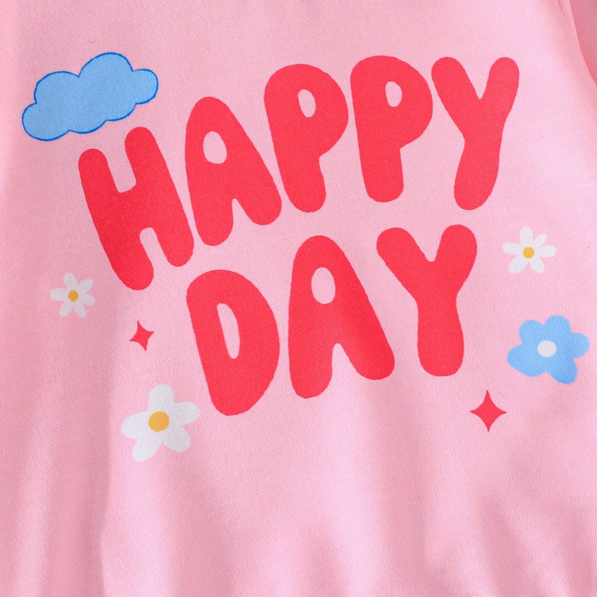 Girls Strawberry Print Sweatshirt & Cuffed Pants 2PCS Set Pink Casual Outfit for Baby Girls 1-4 Years Girl Clothes Kid