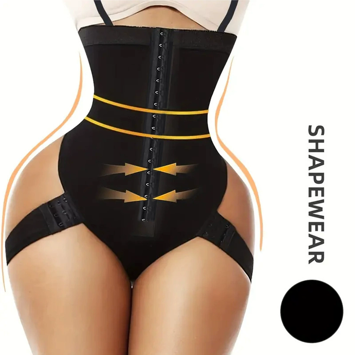 High Waist Butt Lifter Shapewear Open Butt Tummy Control Bodysuit with Adjustable Straps & Hook Closure Slimming Body Shaper Pants Women's Clothing Lingerie Clothes