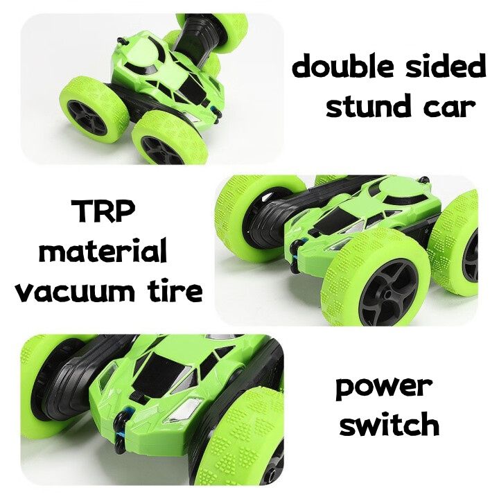Renote Control STUNT CAR  Double Sided Flip Remote Control Cars 2.4G High Speed 360° Rotation Drift Auto Toys Gifts for Boy Girl