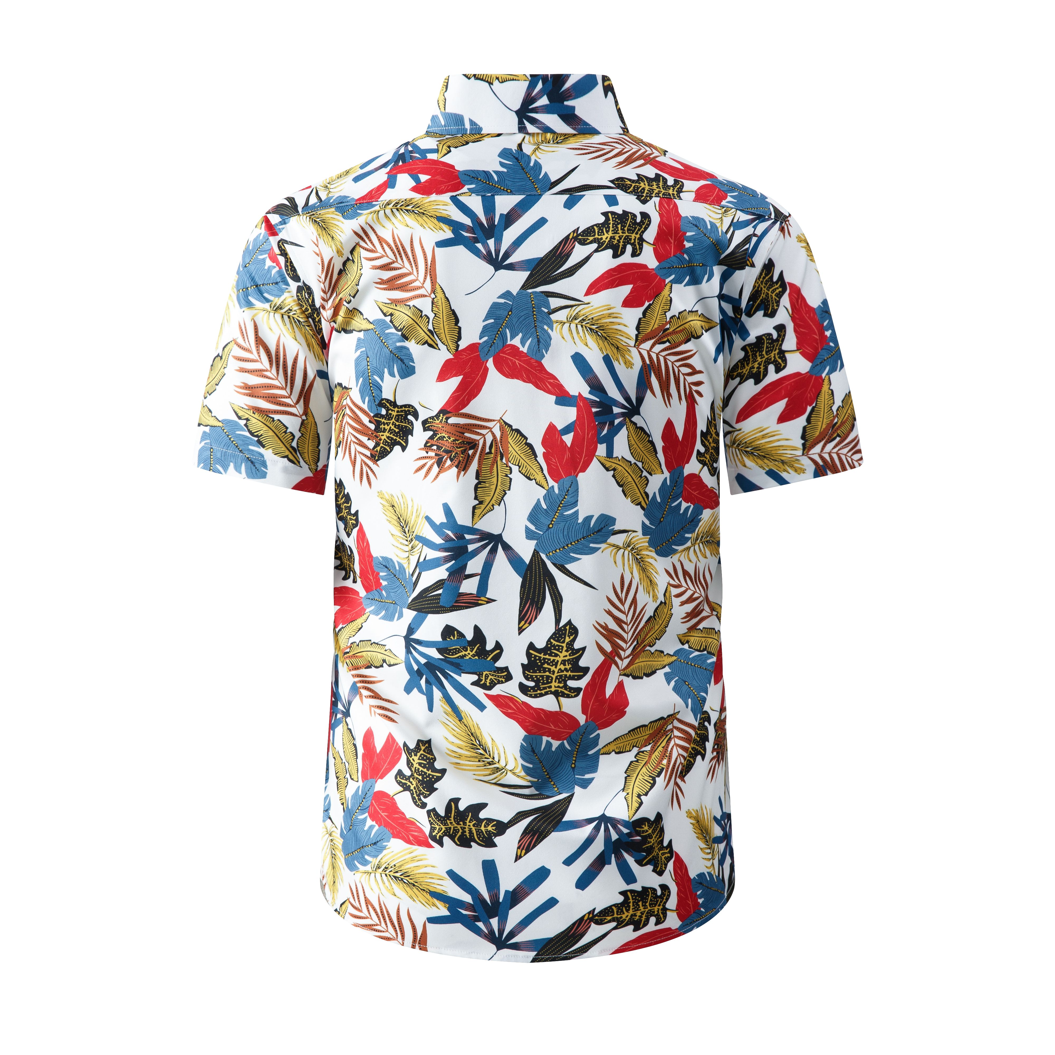 Hawaiian Beach Shirt for Men - Stretchy Ice Silk Casual Short Sleeve Shirt, Resort Vacation Wear