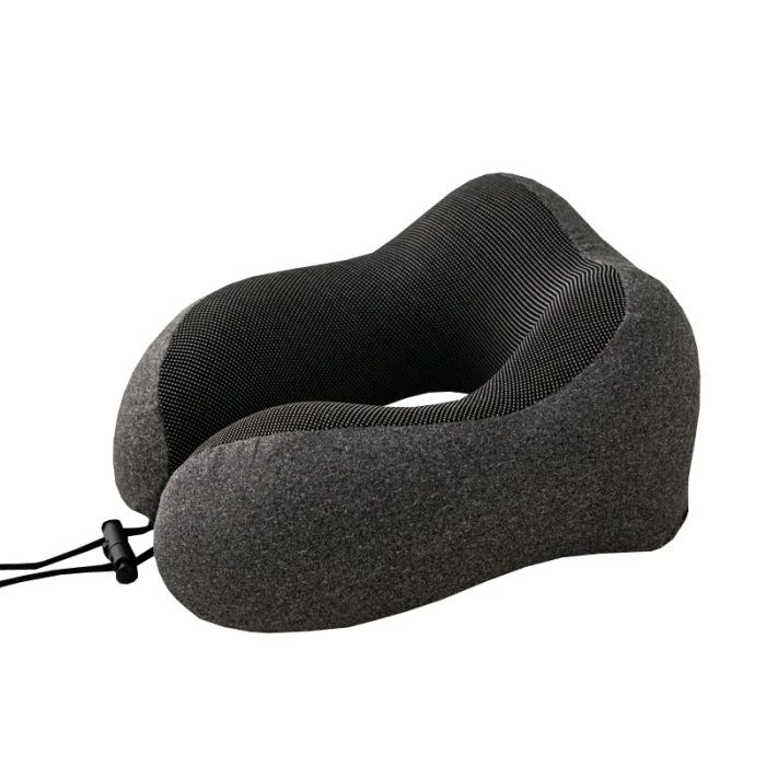 Travel Pillow, Best Memory Foam Neck Pillow and Head Support Soft Pillow with Side Storage Bags, for Sleep Rest, Airplane, Car, Family and Travel Use