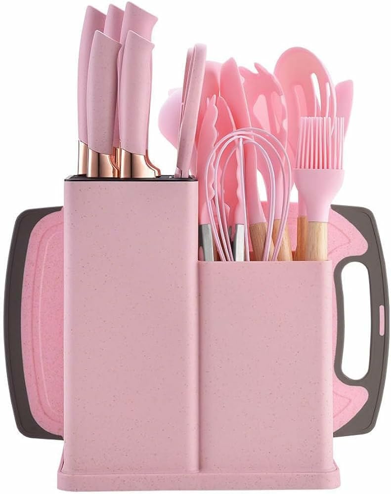 Premium 19pcs Kitchen Utensils Set: Professional & Stylish Chef Tools. Ideal Wedding Gift for Home Chefs. BPA-Free, Non-Toxic Silicone Kitchenware to Modernize Your Kitchen while keeping it classy