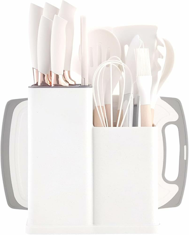 Premium 19pcs Kitchen Utensils Set: Professional & Stylish Chef Tools. Ideal Wedding Gift for Home Chefs. BPA-Free, Non-Toxic Silicone Kitchenware to Modernize Your Kitchen while keeping it classy