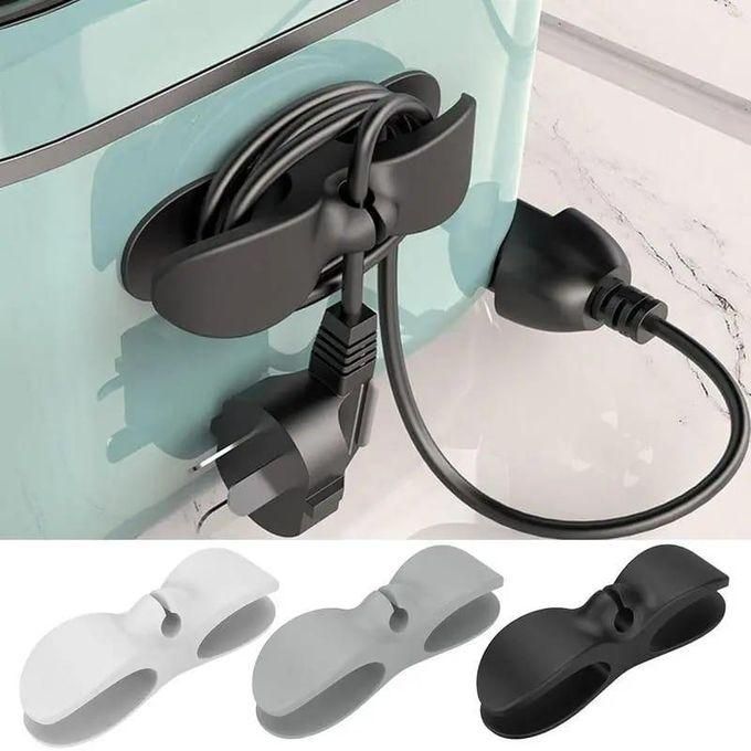 5pcs Acrylic Cable Clip Organize various wires to avoid accidents, Adhesive Charger Cord Holder - Wire Organizer for kitchen gadgets, Desk, Wall, Car, Nightstand and Office Cable Management.