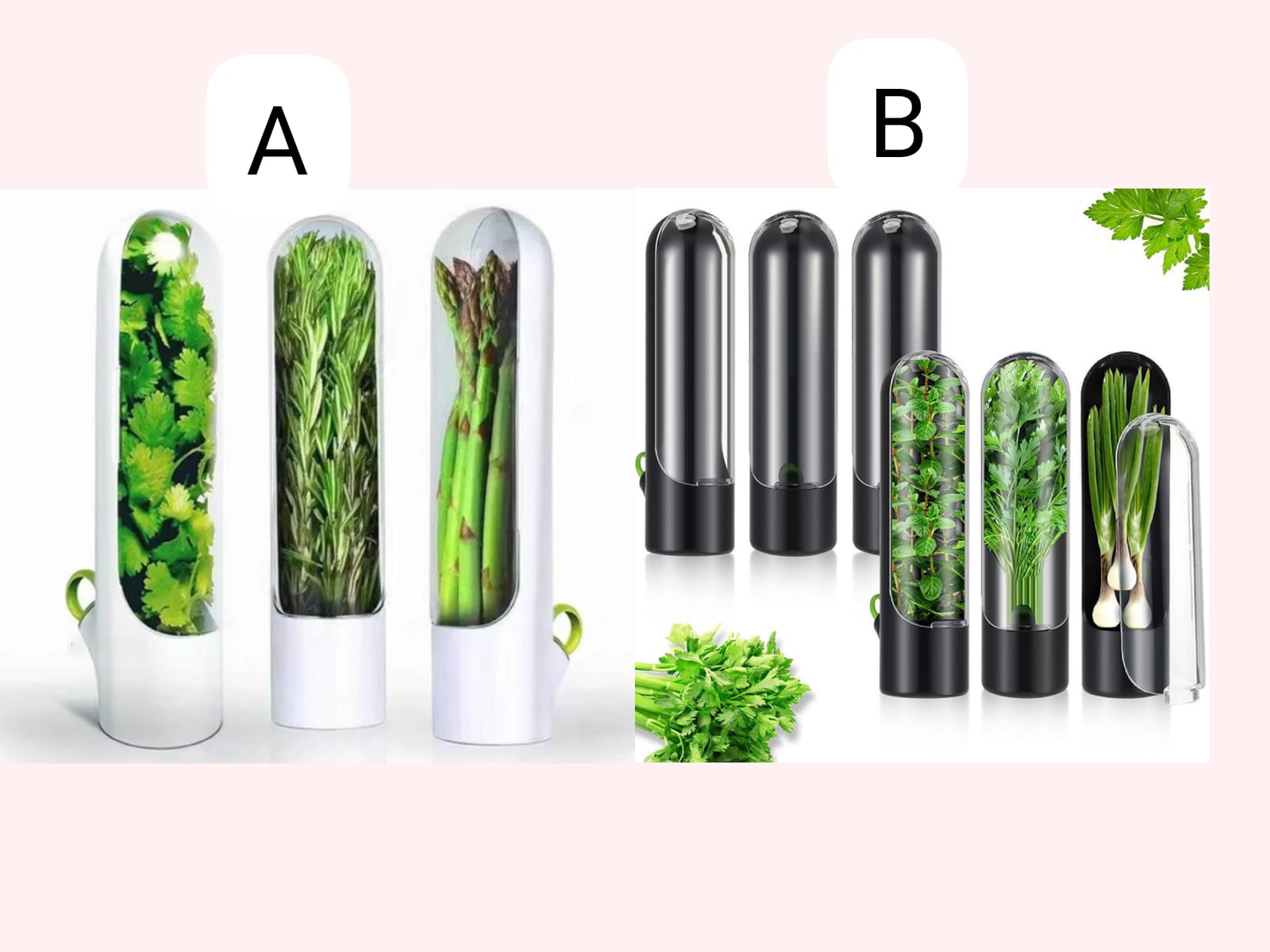 Vegetable Preserving Bottle, Herbal Preserving Bottle, Herb Storage Bottle rb Saver Pod Cilantro Containers for Refrigerator, Fresh Herb Keeper for Cilantro, Parsley, Asparagus, Mint, Keeps Vegetables