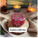 Mini Elegant Flower Tin Box DIY Candle Jar Balm Round