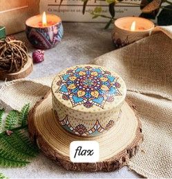 Mini Elegant Flower Tin Box DIY Candle Jar Balm Round