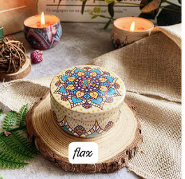 Mini Elegant Flower Tin Box DIY Candle Jar Balm Round
