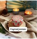 Mini Elegant Flower Tin Box DIY Candle Jar Balm Round