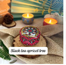 Mini Elegant Flower Tin Box DIY Candle Jar Balm Round