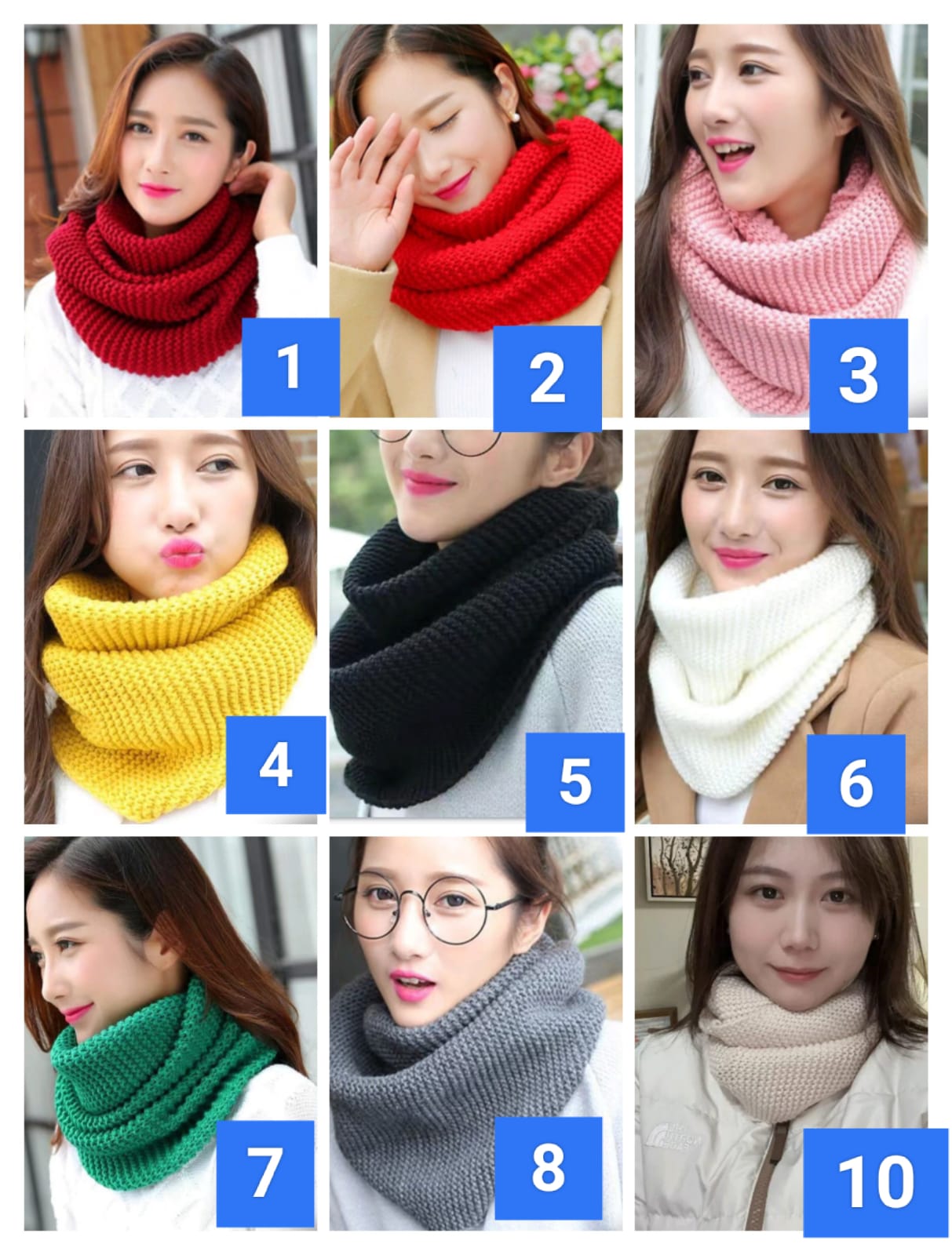 Women Solid Color Cable Knitting Wool Snood Infinity Scarf Winter Neck Warmer Cowl Collar Circle Scarve Women's Winter Woolen Muffler Unisex Scarf Muffler 100% Wool || Wool Self-Design Women