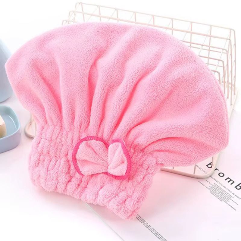 Quick-Drying Microfiber Solid Quickly Dry Hair Hat for Womens, Girls and Ladies Cap Bathing Tool Drying Towel Head Wrap