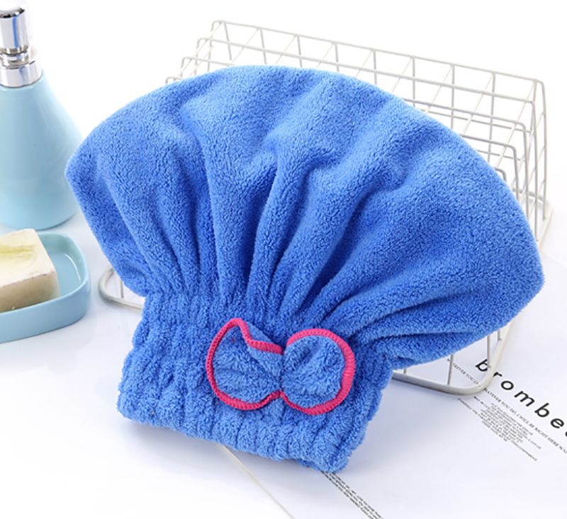 Quick-Drying Microfiber Solid Quickly Dry Hair Hat for Womens, Girls and Ladies Cap Bathing Tool Drying Towel Head Wrap