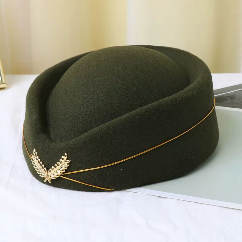 High Quality Stewardess Hat/ Air Hostess Hat for Ladies Beret Cap that is Simple and Elegant