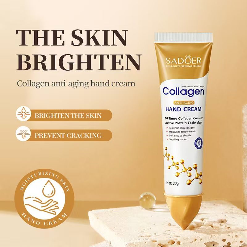 SADOER Collagen Moisturizing Hand Cream Lotion Skin Repair Collagen Lotion Hand Cream with Fragrance. Collagen Hand Care Product