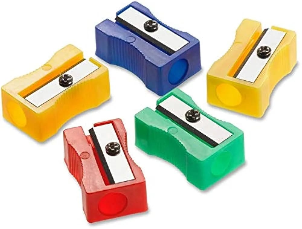 Plastic Pencil Sharpeners with assorted colours