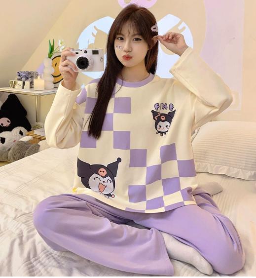 Women Pajamas Pyjamas Set Sleepwear Pijama Suit Female Sleepwear Two Piece Spring Pjs Loungewear for all Sizes for Lady