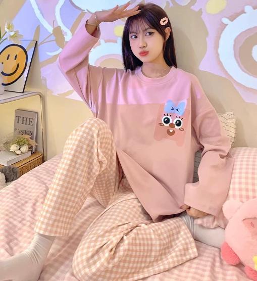 Women Pajamas Pyjamas Set Sleepwear Pijama Suit Female Sleepwear Two Piece Spring Pjs Loungewear for all Sizes for Lady