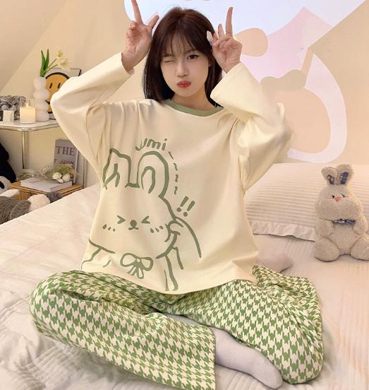 Women Pajamas Pyjamas Set Sleepwear Pijama Suit Female Sleepwear Two Piece Spring Pjs Loungewear for all Sizes for Lady