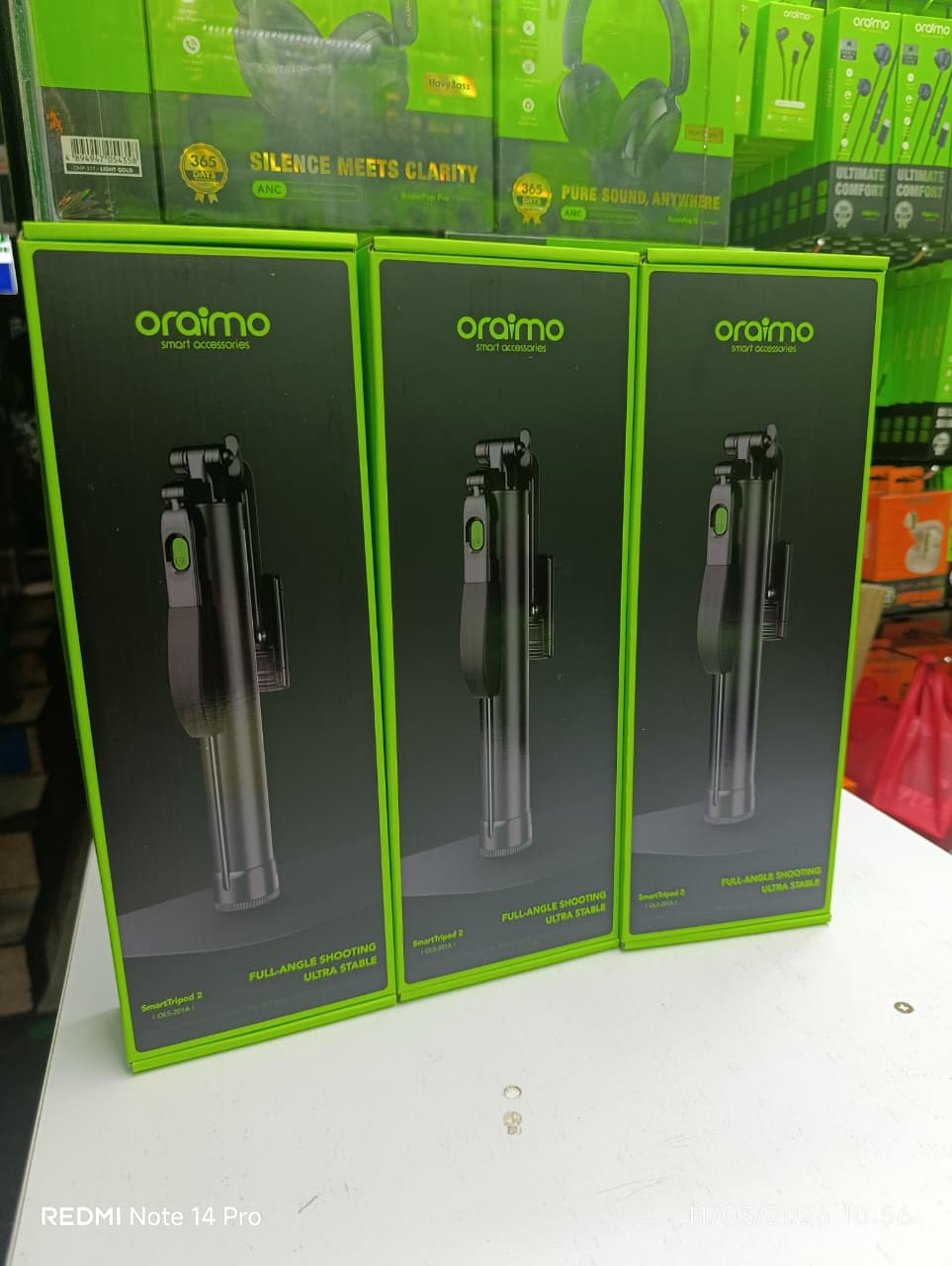 oraimo SmartTripod 2 360° Tripod Gimbal Stabilizer, 360° Rotation Holder, Remote Control Phones Tripods