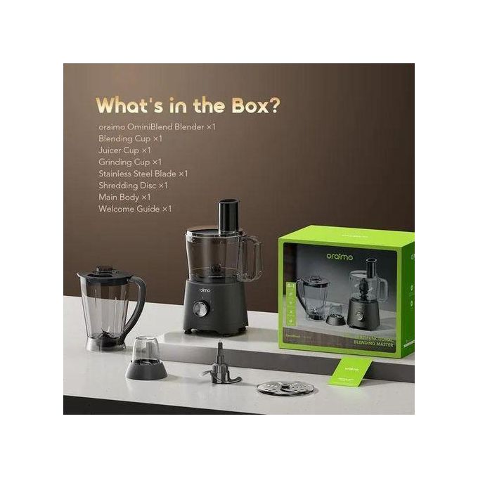 Oraimo Electric Home Multifunction OmniBlend 1500W 4 in 1 Juicing, Blending chopping & grinding Multifunctional Blender