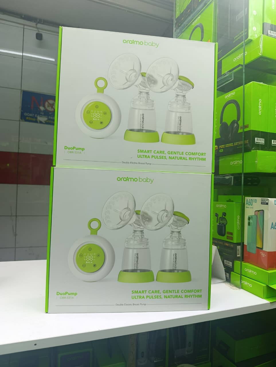 Oraimo DouPump Electric BPA-Free Micro-Vibration Breast Pump Breast Pump OBR-211A BPA-Free Gentle Touch Lightweight Electric Breast Pump