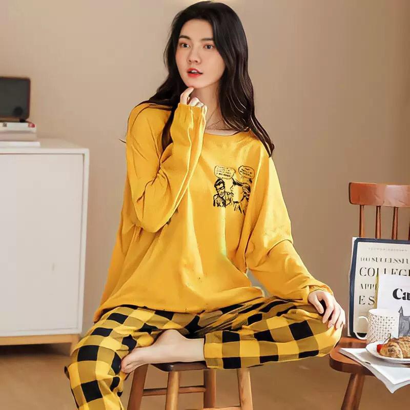 Women Pajamas Pyjamas Set Sleepwear Pijama Suit Female Sleepwear Two Piece Spring Pjs Loungewear for all Sizes for Lady