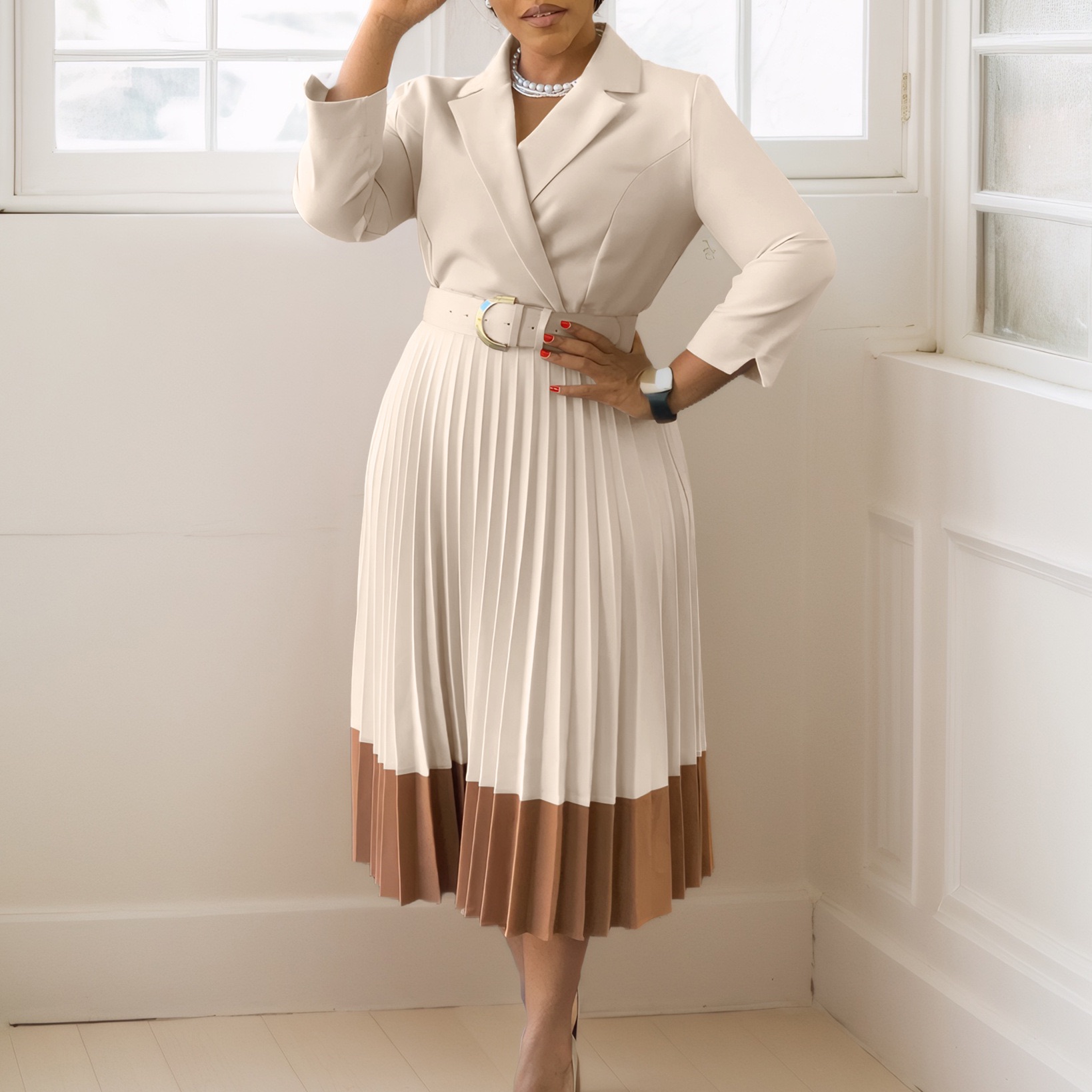 Women's clothing new temperament fashion chiffon pullover cloak bat sleeve large-size cross-border dress yellow xxxl