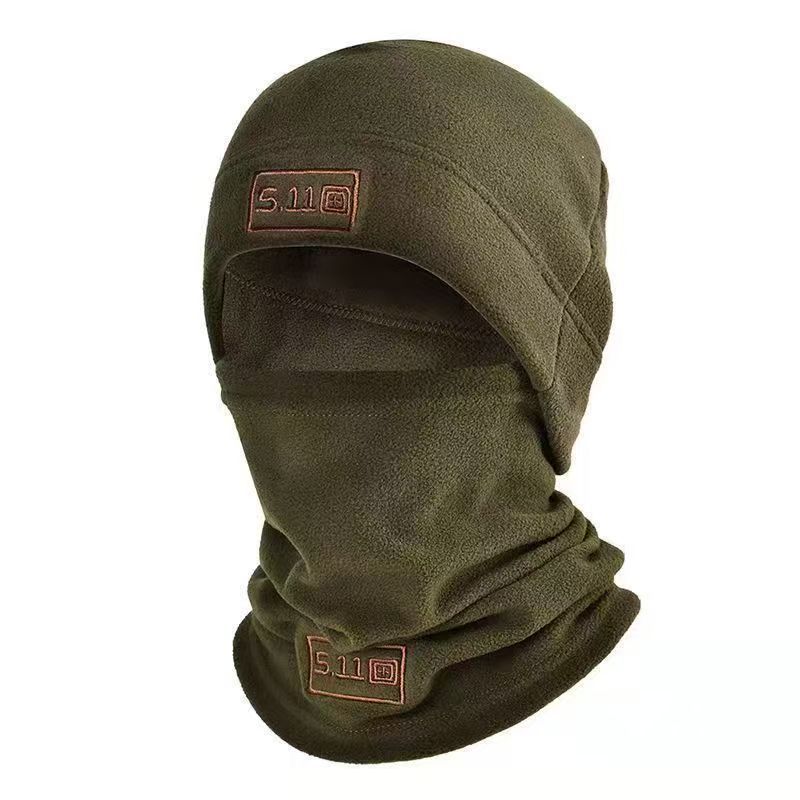 Balaclavas Winter Polar Coral Velvet Balaclava Men'S Face Mask Thermal Hat Thermal Head Tactical Military Sports Scarf Ski Hat Blue 50-60cm
