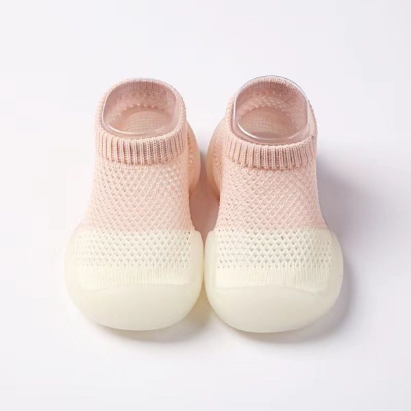 Newborn Baby Boy Shoes Embroidery Pattern Nonslip Floor Socks Kids Girls Soft Rubber Sole Crib Toddler Booties Child Sneakers Orange 18