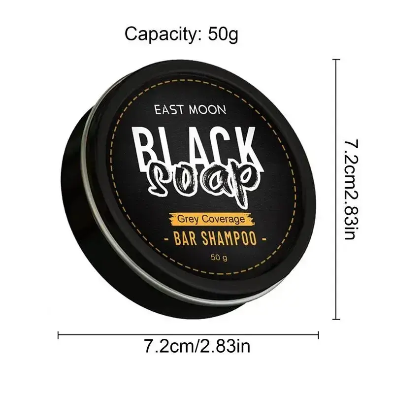 Shampoo Bar For Black Hair Repair And Moisturizer Mane Black Reverse Bar Soap Cover Bar Soap For Black Hair For Men Hair Coverage Black 50G