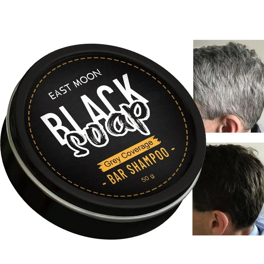 Shampoo Bar For Black Hair Repair And Moisturizer Mane Black Reverse Bar Soap Cover Bar Soap For Black Hair For Men Hair Coverage Black 50G