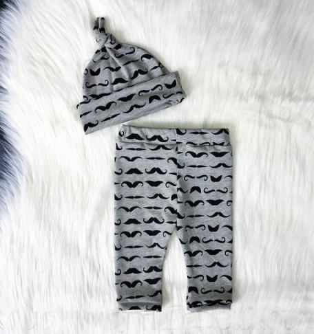 Newborn Infant Baby Boy Cotton Tops Romper+Pants Legging+Hat Outfits Clothes Set