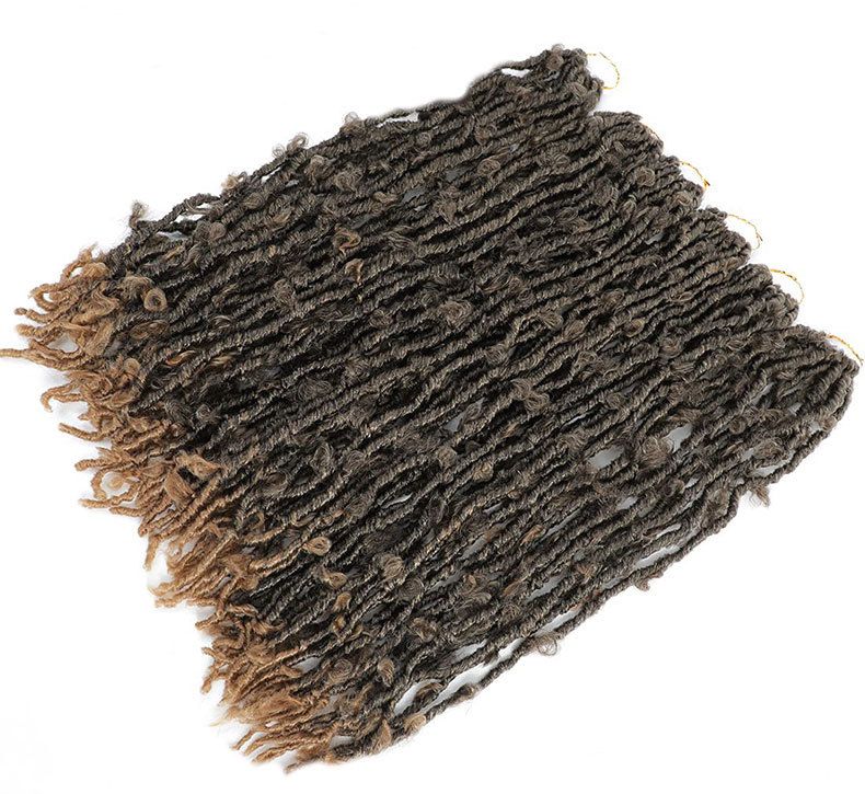 Long Curly Hair Butterfly Locs Crochet Hair Goddess Dirty Braids Synthetic hair Wig 1 B 12 inch