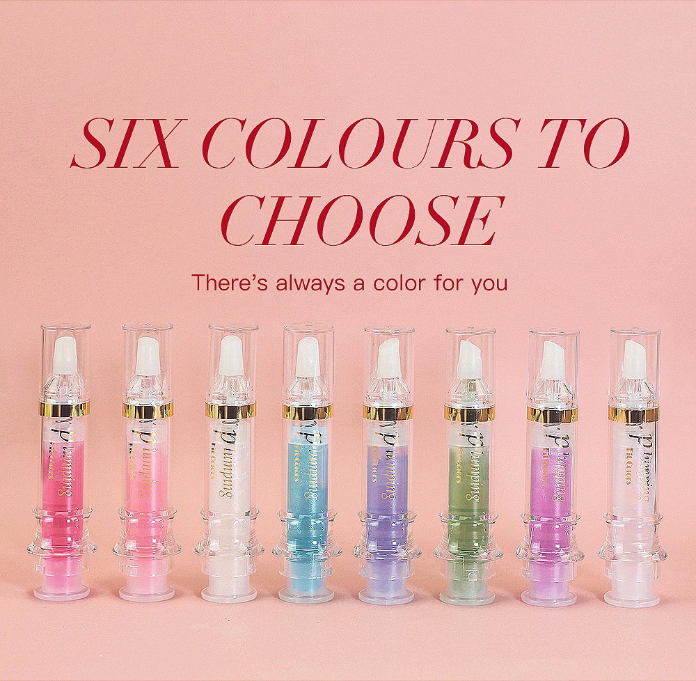Plumping Mirror Finish Hydrating Lip Lacquer - Reduces Lip Lines with Pearl Shimmer Clear Formula Lip Glosses Lipstick 01# 5ml