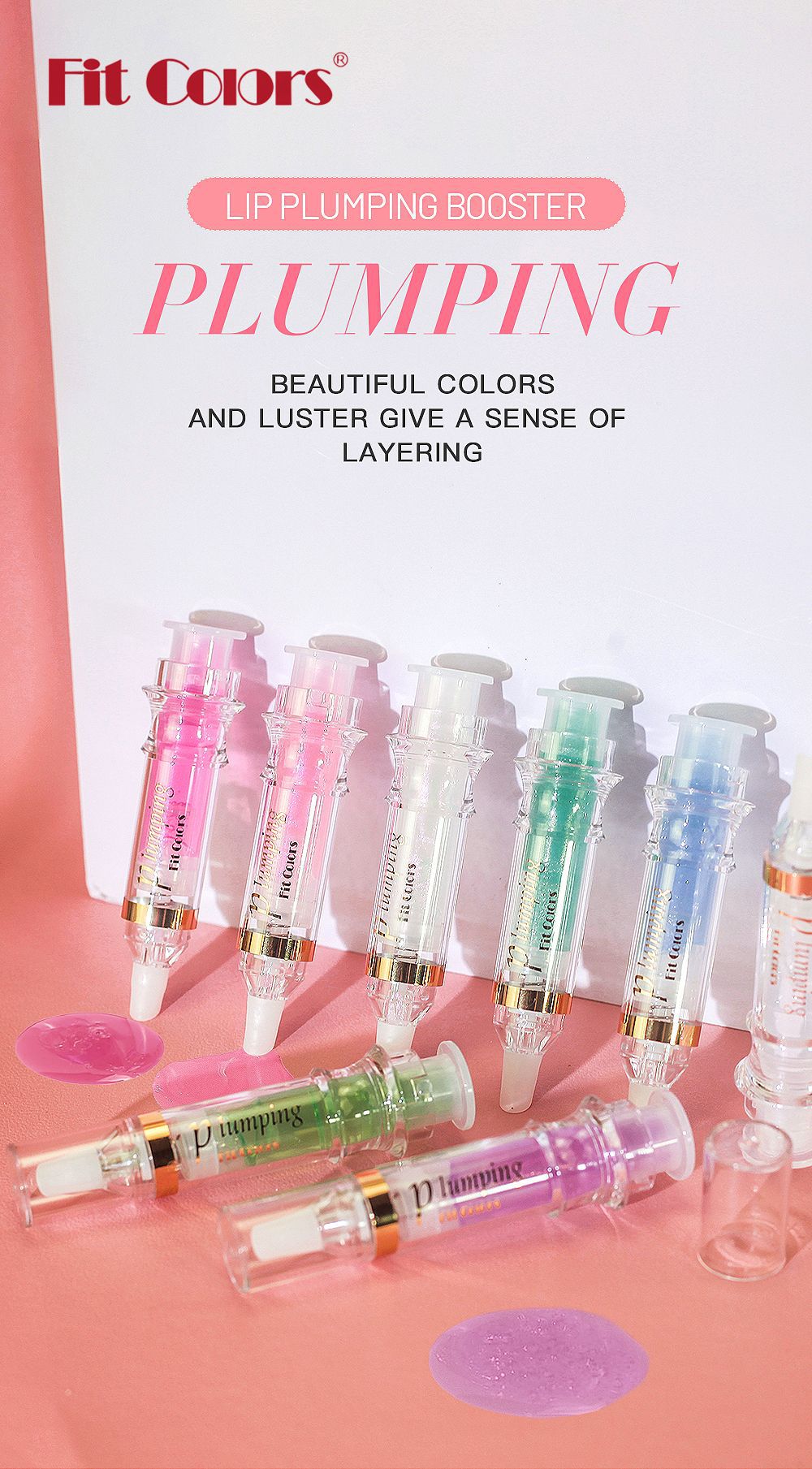 Plumping Mirror Finish Hydrating Lip Lacquer - Reduces Lip Lines with Pearl Shimmer Clear Formula Lip Glosses Lipstick 01# 5ml
