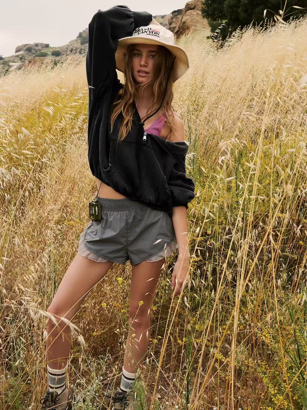 Fashion Alo Sweatshirts Yoga Clothes Casual Comfortable Outdoor Sports Zipper Drawstring Long-Sleeved Hoody Hoodie For Women Army Green S