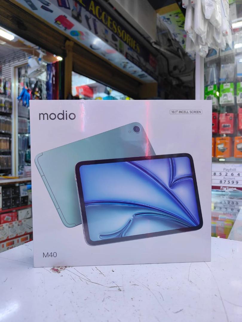 Modio M40, 10.1 Inch Real Incell Screen Display, 8GB RAM, 512GB Storage, 13MP Camera, 8000mAh Battery, Dual SIM, Keyboard, Mouse Pad, Leather Case, Android Tablet