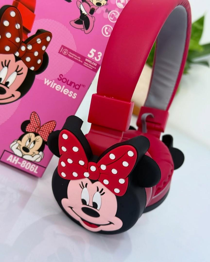 Mickey Original Wireless Headphone Bluetooth 6.0 Stereo With Mic Support TF Card Wireless Kids Girl Earphone Birthday Gift