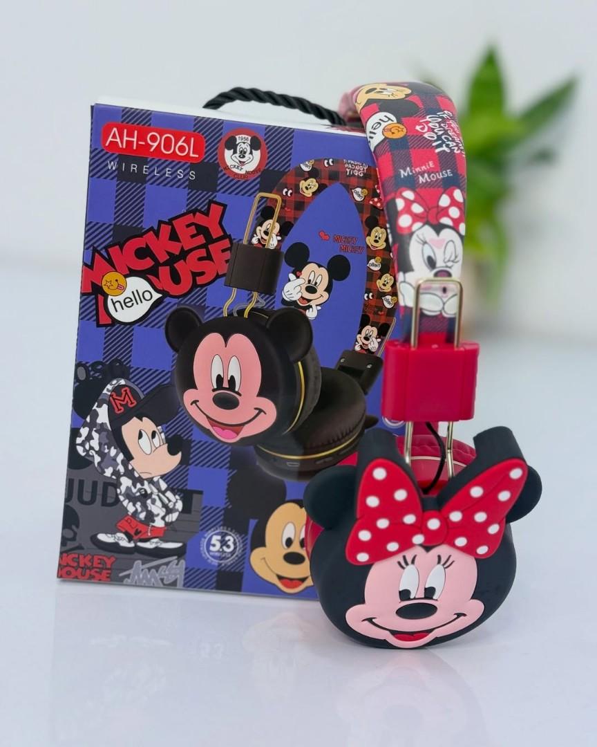 Mickey Original Wireless Headphone Bluetooth 6.0 Stereo With Mic Support TF Card Wireless Kids Girl Earphone Birthday Gift