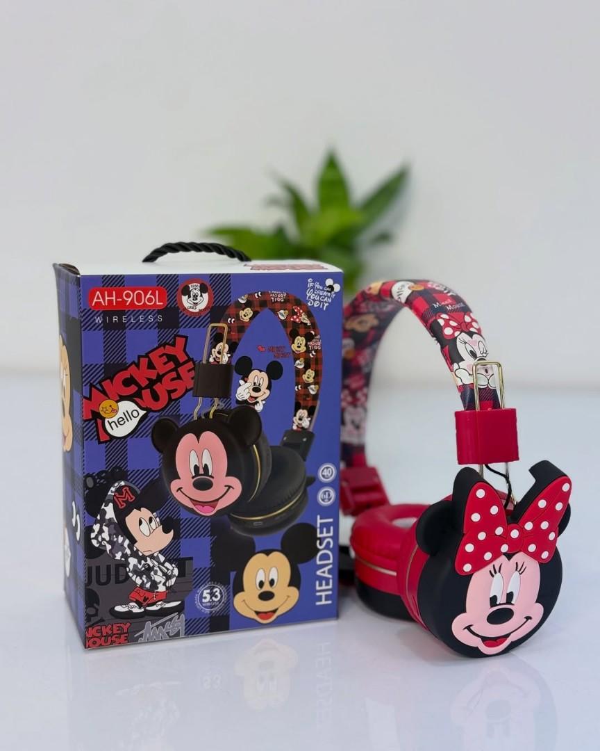 Mickey Original Wireless Headphone Bluetooth 6.0 Stereo With Mic Support TF Card Wireless Kids Girl Earphone Birthday Gift