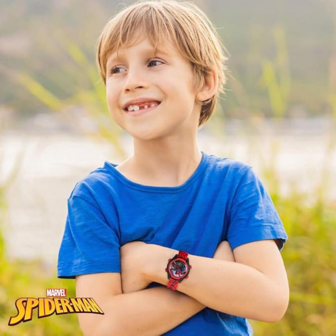 Marvel Spider-Man Kids Watches – Digital Display, Interactive Features, Adjustable Strap, Vibrant Spider-Man Graphics, Durable for Active Kids
