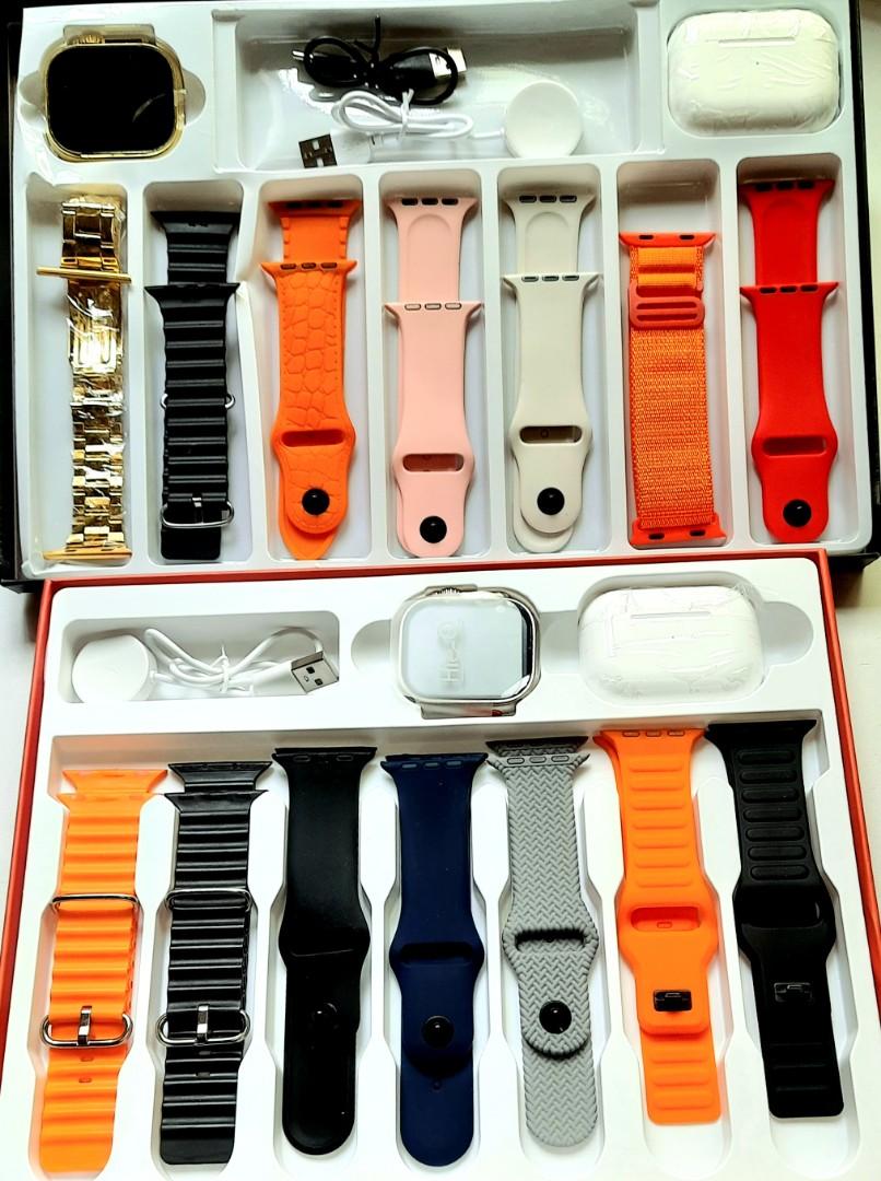 H2O Ultra Smart watch + Earpods set Men Women Smart Watch H30 H20 H12 Touch Smartwatches Waterproof Sports Men Wrist Watch Bluetooth Original Heart Rate Smart Bracelet Smart Band Unisex Watch