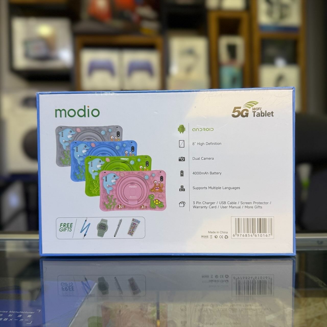 NEW  M128 KIDS STUDY TABLET 8INCH 256GB/6GB 4000MAH 5G SIMCARD SLOT WITH SILICONE COVER android Tablet