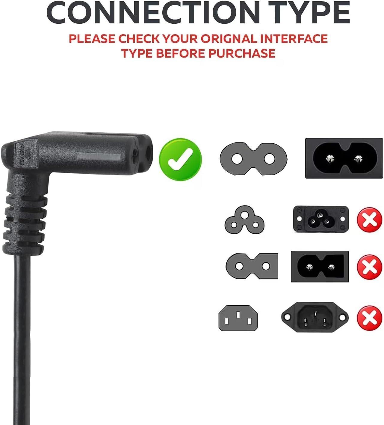 Long Lasting Durable UK Fused 2 Pin Power Cable with UK Plug Connector 1.5 Metres | Electric Cord fused Power Cable 2Pin Cable 1.5 Metres 250V 2.5A Power Cord UK Power Cable for TV Printers Radio